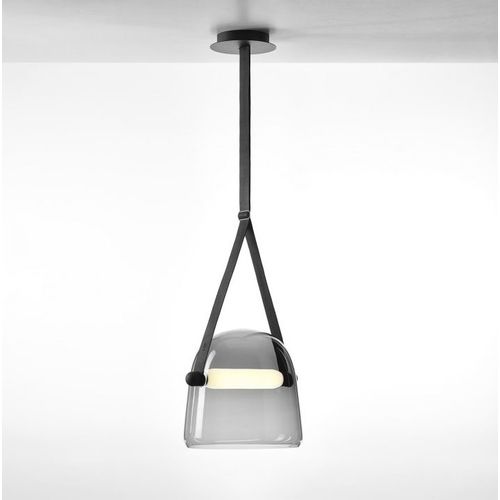 TOOLIGHT Viseća svjetiljks Sivo staklo s remenom crni APP617-1CP slika 2