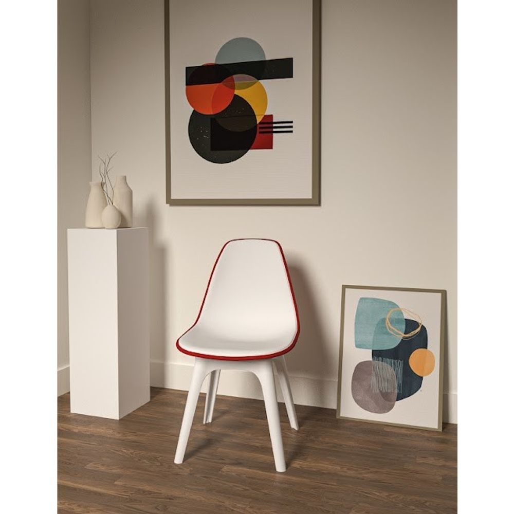 Eos-P - Crvena i Bijela Stolica Set (2 Komada) slika 1