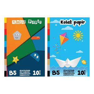 Spirit Kolaž papir, B5 samoljepljivi 400104, 10 boja