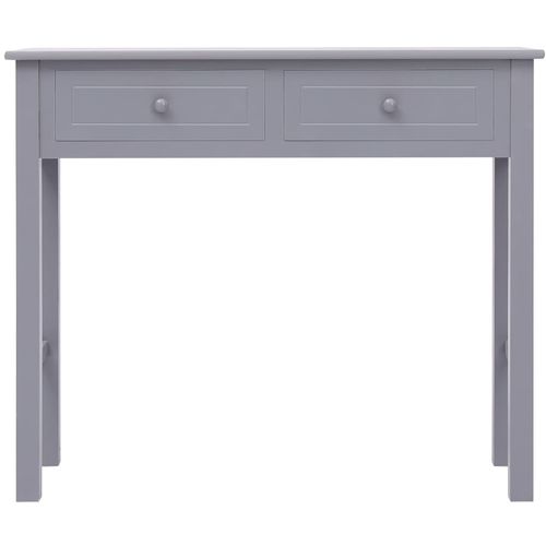 Konzolni stol sivi 90 x 30 x 77 cm drveni slika 28