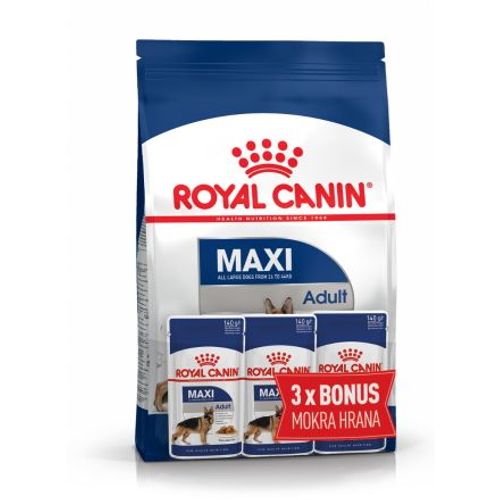 ROYAL CANIN SHN Maxi Adult, Potpuna hrana za odrasle pse velikih pasmina, 4 kg +  BONUS 3 vrećice x 140 g slika 1