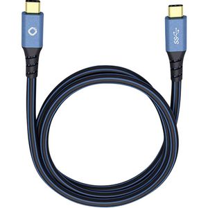 USB 3.0  [1x muški konektor USB-C® - 1x muški konektor USB-C®] 0.50 m plava boja pozlaćeni kontakti Oehlbach USB Plus CC
