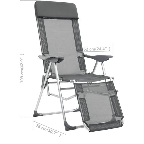 Sklopive stolice za kampiranje 2 kom zelene aluminijske slika 35