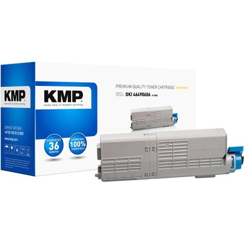 KMP toner zamijenjen OKI 46490606 kompatibilan purpurno crven 6000 Stranica O-T55X slika 1