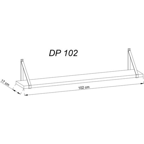 Polica za zid DARK DP102 slika 2