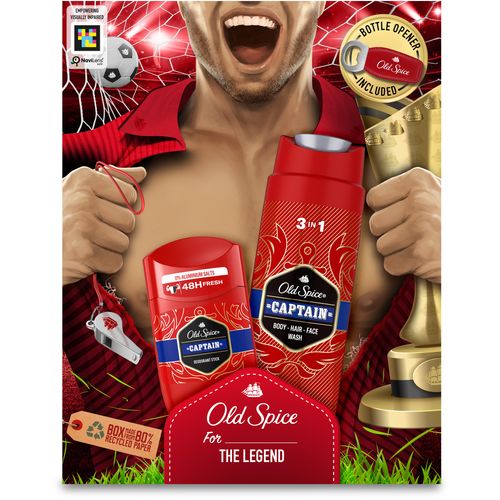 Old Spice poklon set za muškarce dezodorans u sticku, gel za tuširanje i 1 x otvarač za boce slika 1