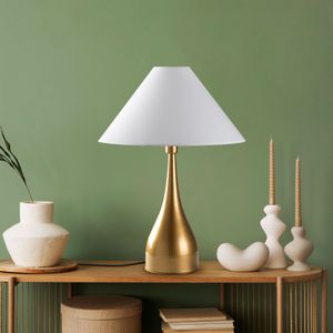 Luna - Zlatno-bijela stolna lampa 15276