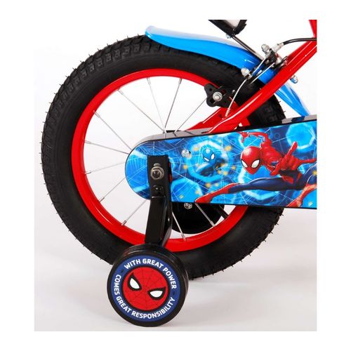 Dječji bicikl Spider-man 14" s dvije ručne kočnice crveno/plavi slika 4