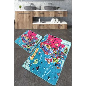 Carta Multicolor Bathmat Set (2 Pieces)