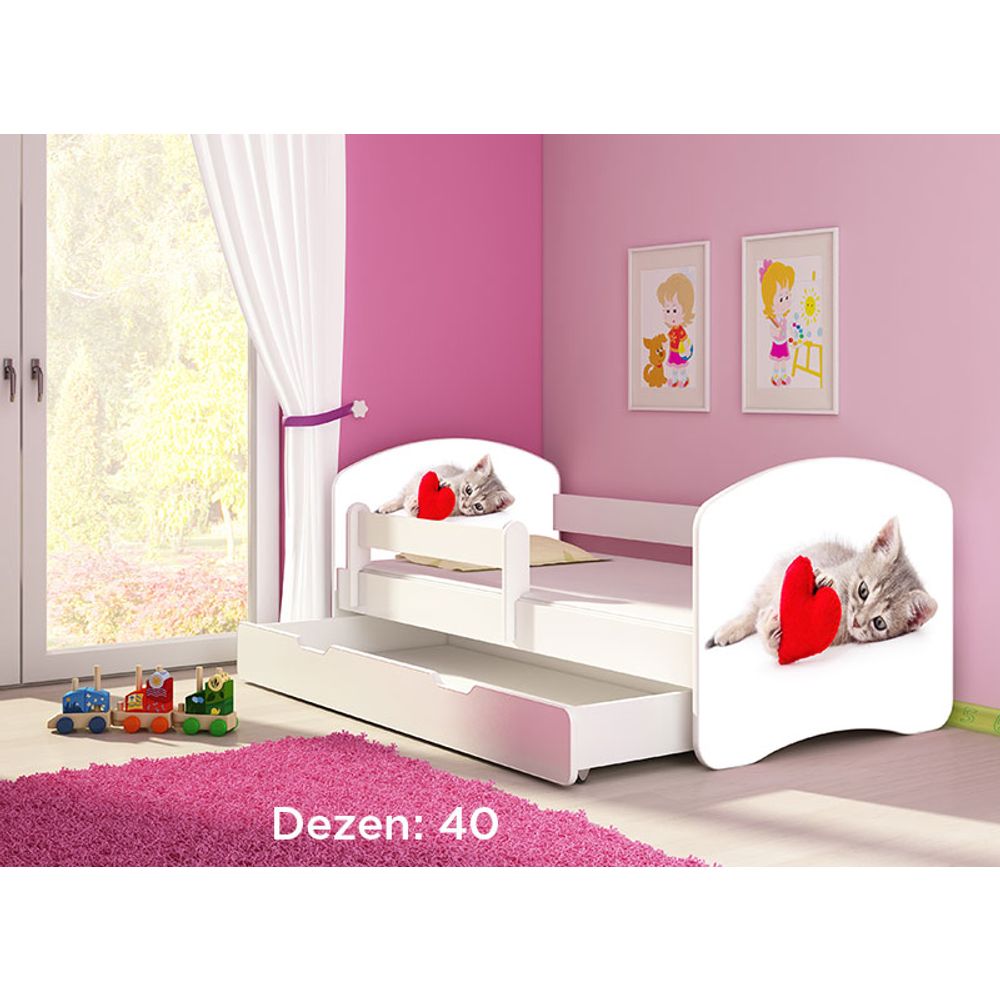 ACMA Dječiji krevet Acma II sa ladicom White - 160x80cm - Dezen 40 slika 2