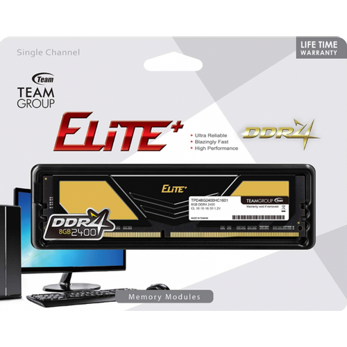 TeamGroup DDR4 TEAM ELITE PLUS GOLD UD-D4 8GB 3200MHz 1,2V 22-22-22-52 TPD48G3200HC22BK slika 3