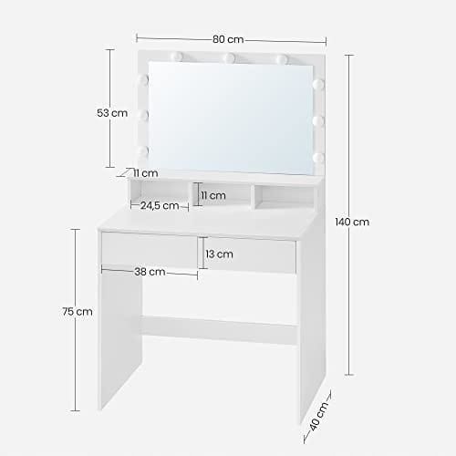 Modern Home Kozmetički toaletni stol - Bijeli slika 3