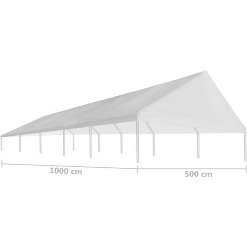 Krov za šator za zabave 5 x 10 m bijeli slika 7