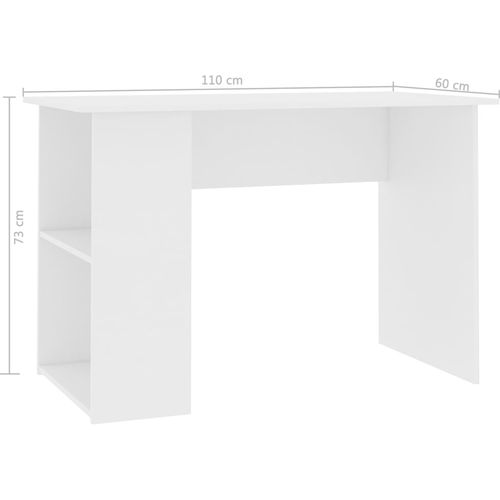 Radni stol bijeli 110 x 60 x 73 cm od iverice slika 6