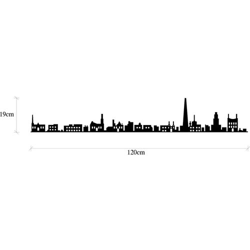 Wallity Metalna zidna dekoracija, Antwerp Skyline slika 6