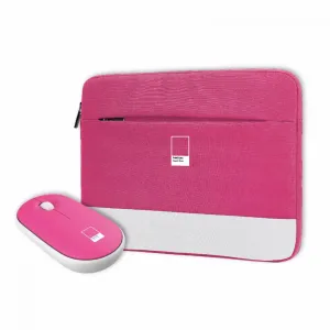 Celly torbica za laptop 16" + bežični miš pink