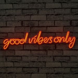 Good Vibes Only - Red Red Decorative Plastic Led Lighting