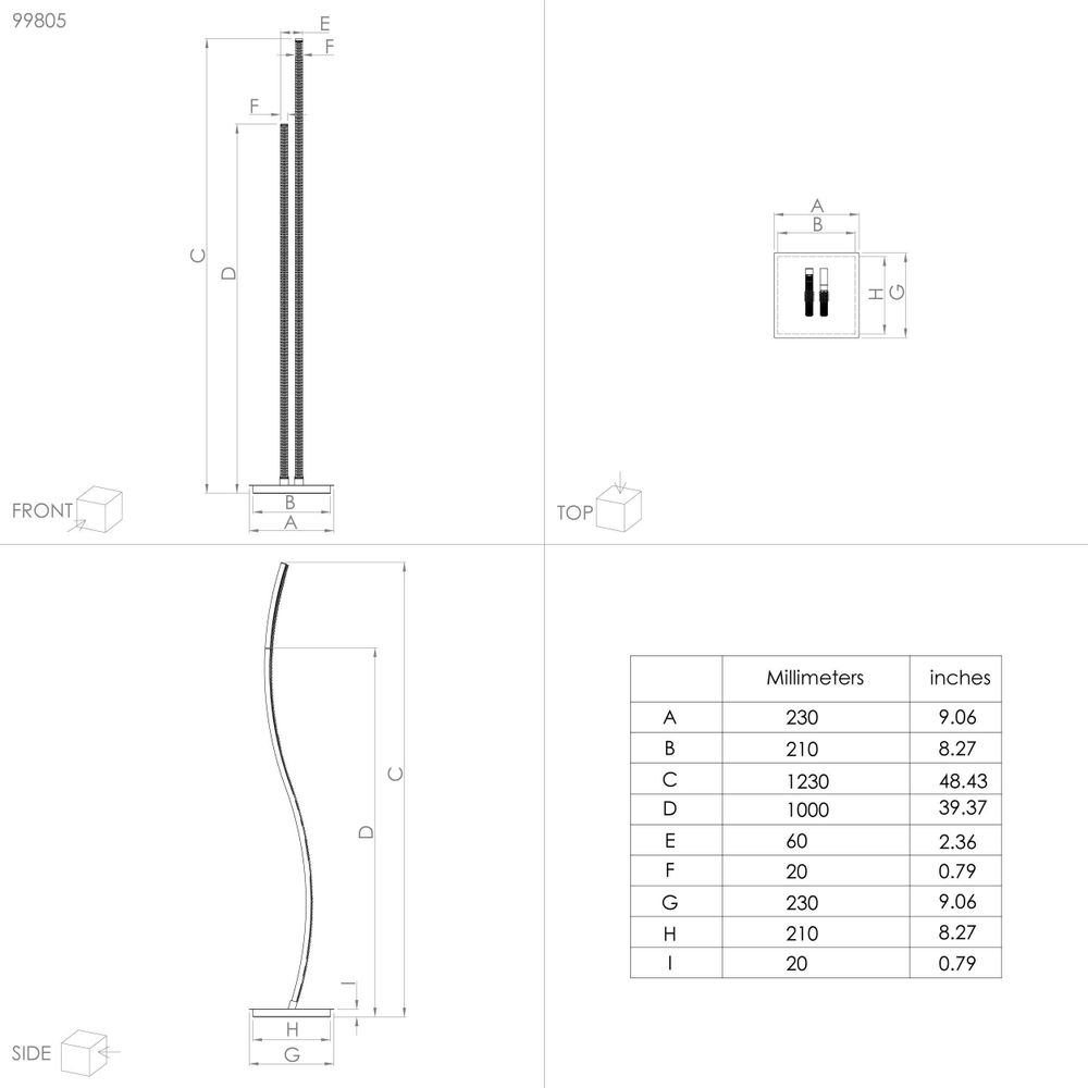 Eglo podna lampa lejias led 16w 3000k 2050lm crno/prozirno v:1230mm slika 4