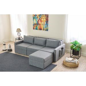 Krevet-sofa u kutu Saros – krem