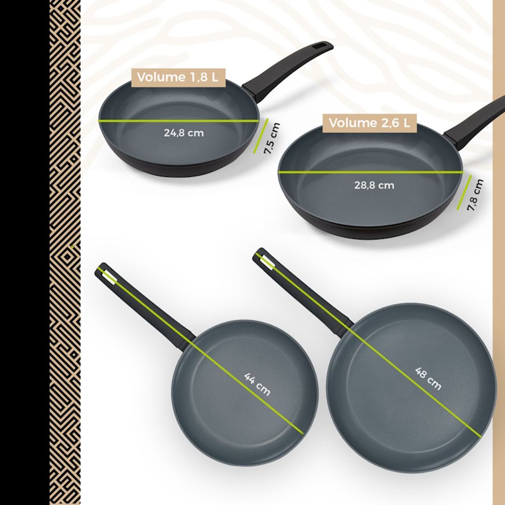 BE Living Set 2 tave Delight Black 24-28 cm slika 9