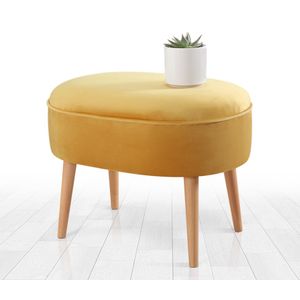 Moile - Žuti Pouffe od Baršuna