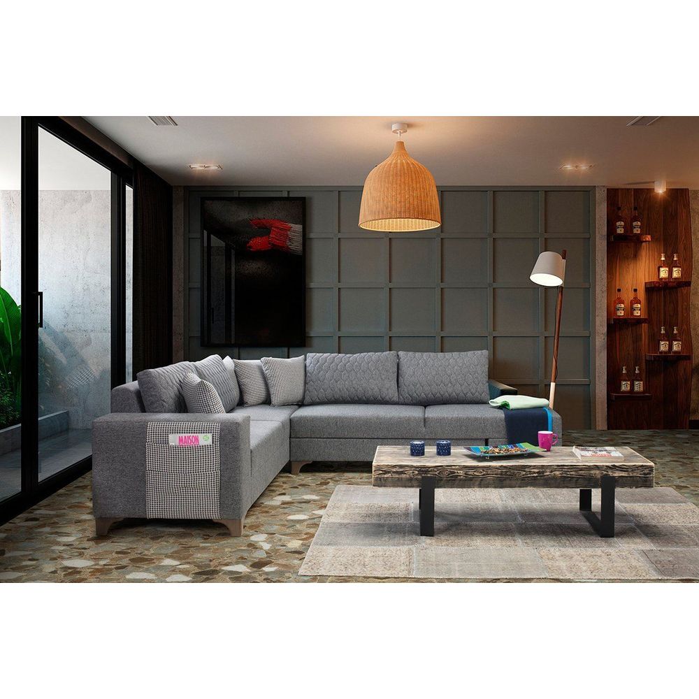 Ugaona Sofa Loft - Siva slika 4