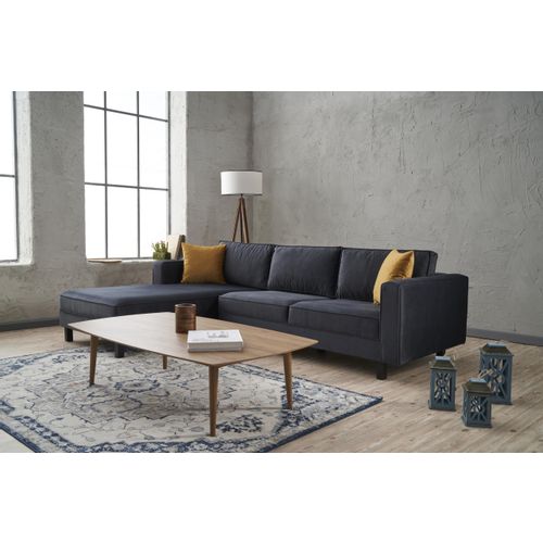 Atelier Del Sofa Kutna garnitura, Antracit, Kale Velvet Left - Anthracite slika 2