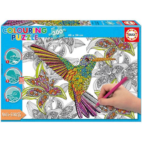 Hummingbird Colouring puzzle 300pcs slika 1