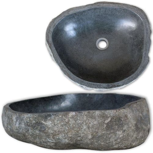 Umivaonik od riječnog kamena ovalni 45 - 53 cm slika 1