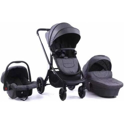 KOLICA ZA BEBE D800 BBO TRIO MASTER - DARK GREY slika 1