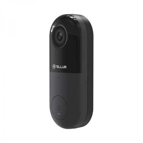 Tellur Smart WiFi video doorbell, 1080p, PIR, WIRED, crna slika 5