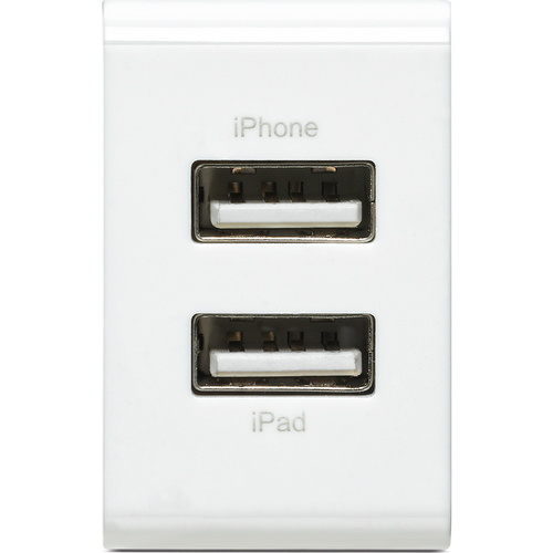 Punjač Zidni MFi (Apple license) - 2xUSB - White - +Lightning cable 1m slika 2