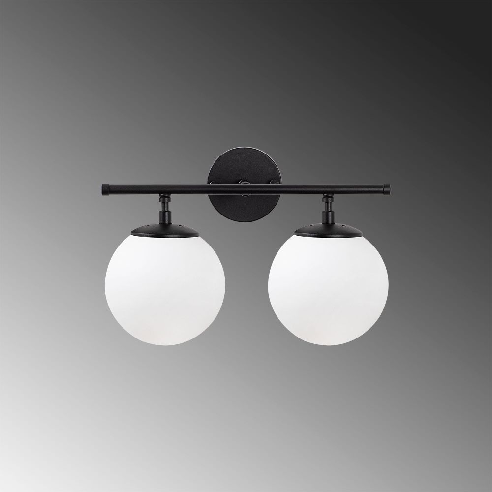 Zidna Lampa Roe - 10745, boje: Crna, Krem slika 3