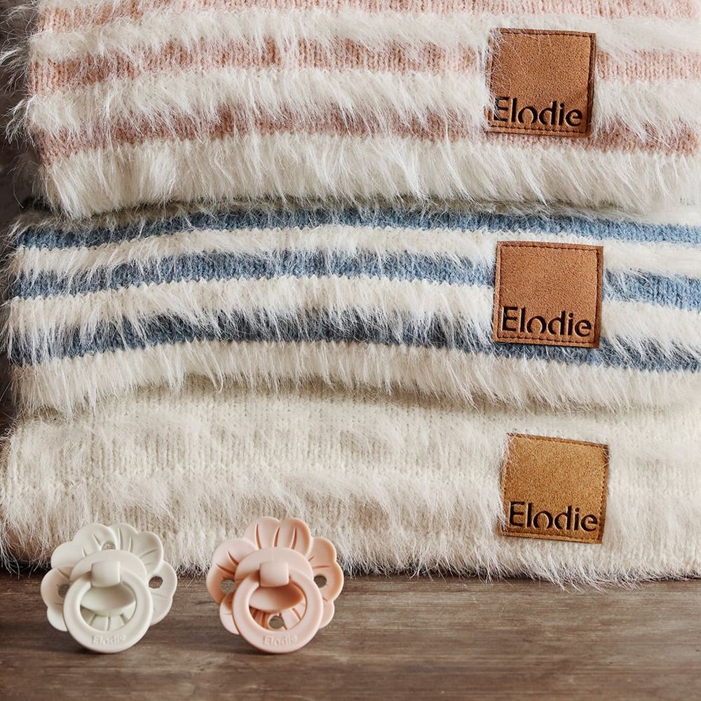 Elodie Plišana pletena dekica Furry Knit Blanket 100 × 75cm, Vanilla White slika 4