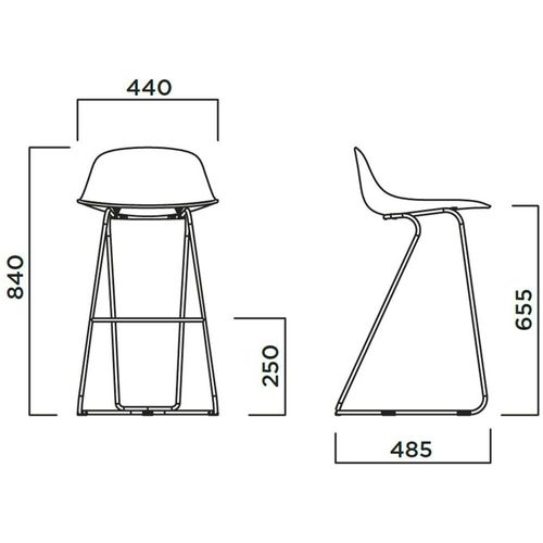 Dizajnerska polubarska stolica — by CLAUS B. slika 2