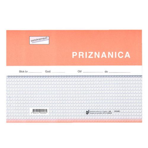 I-112/NCR PRIZNANICA; Blok 2 x 50 listova, 21 x 14,8 cm slika 1