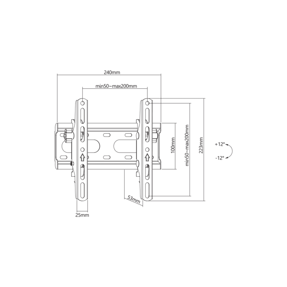 SBOX Stalak PLB-2522T-2 (23-43"/45kg/200x200) slika 6