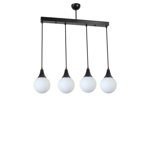 Afra 4 Lü Sıralı Siyah Beyaz Camlı Sarkıt Black
White Chandelier slika 3