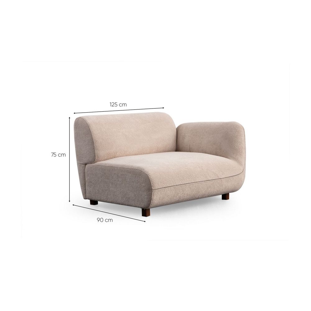 Ugaona sofa Pavia Corner 4 (L1,5+O1+Cx+1,5R) - boja: krem slika 16