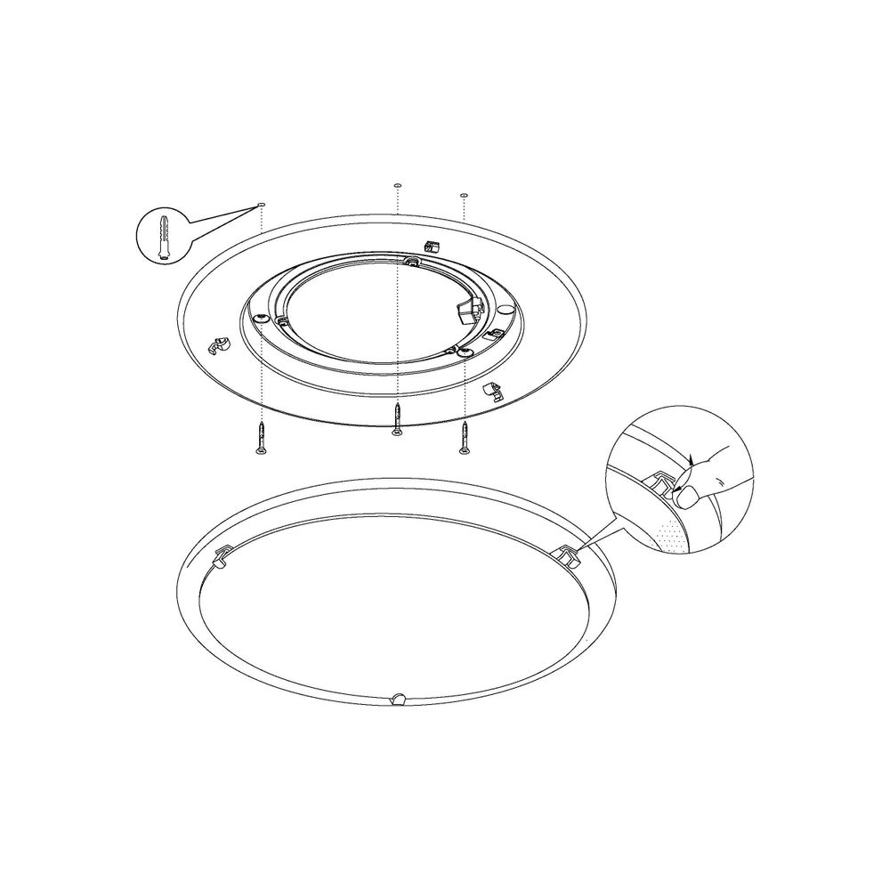 Eglo Acolla Plafonjera sa LED Osvjetljenjem, 11W, 950lm, Promjer 290mm, Krom/Staklo/Kristali slika 4