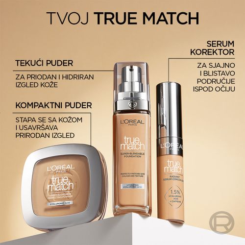 L'Oreal Paris True Match tekući puder 1N Neutral slika 7