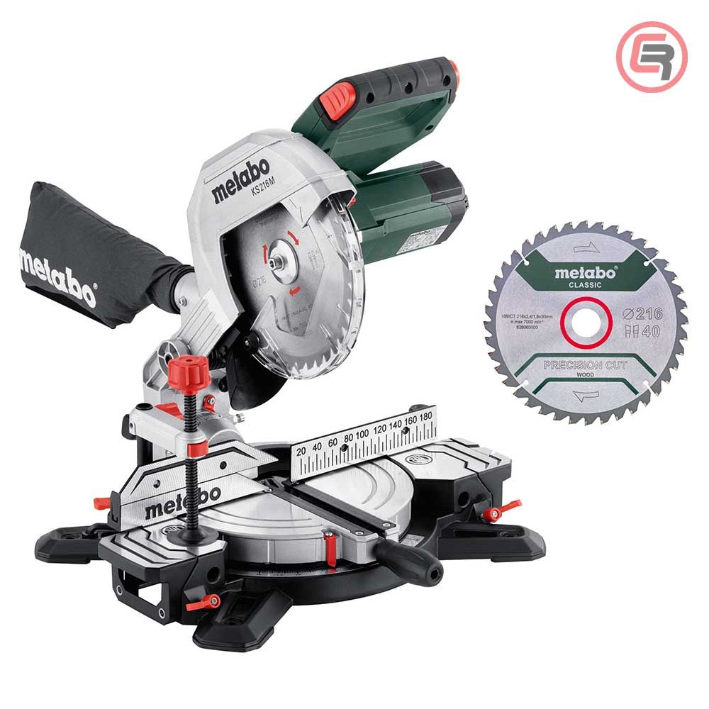 Metabo Pila Kružna KS 216 M Za Kutno Rezanje 216 mm / 1,35 kW Sa Dva Lista Pile – 610216900 slika 1