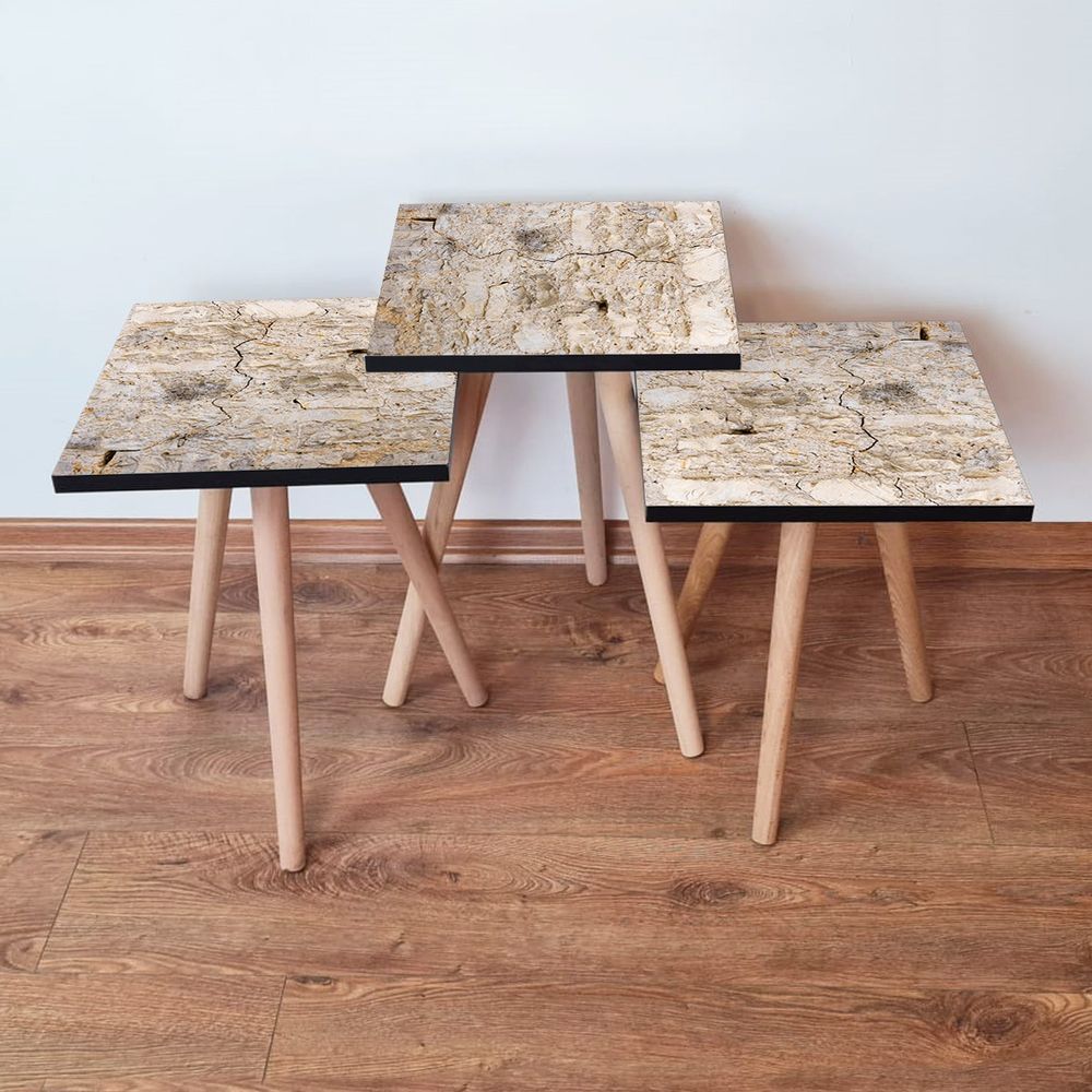 Nesting Table Set (3 komada) - Bež slika 1