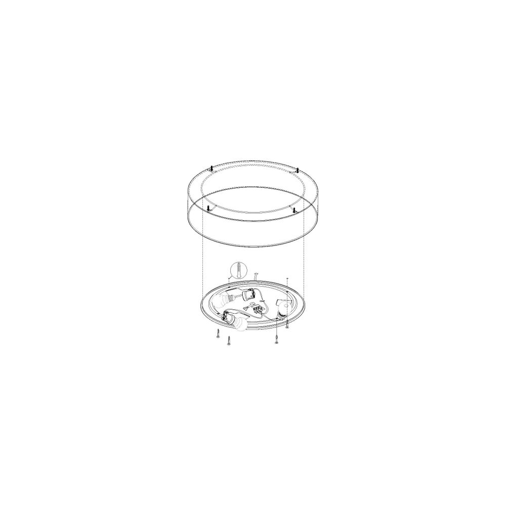 Eglo Pasteri Plafonjera - 3 E27, Promjer 570 mm, Siva/Siva slika 4