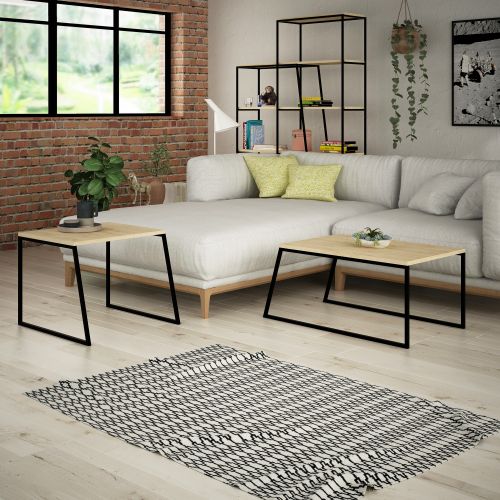 Pal Orta Sehpa - Oak Oak
Black Coffee Table Set slika 2