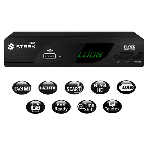 Set Top BOX STARK PRO DVB-T2 crni slika 1