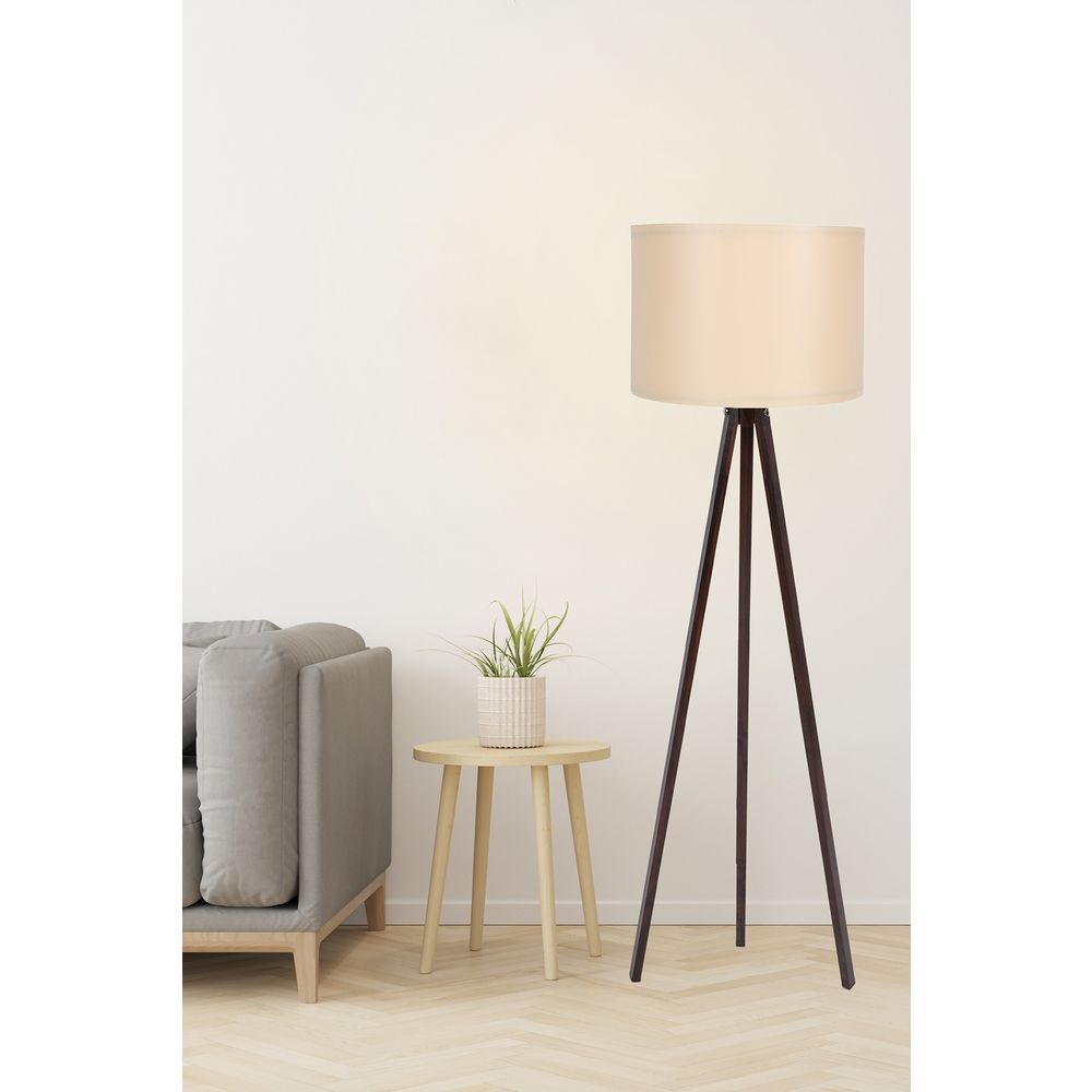 Podna lampa "101" boje krem i orahovina slika 1