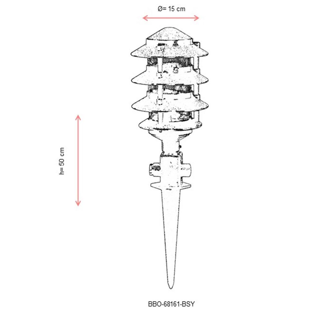 BBO-68161-BSY Crna Spoljna Zidna Lampa slika 3