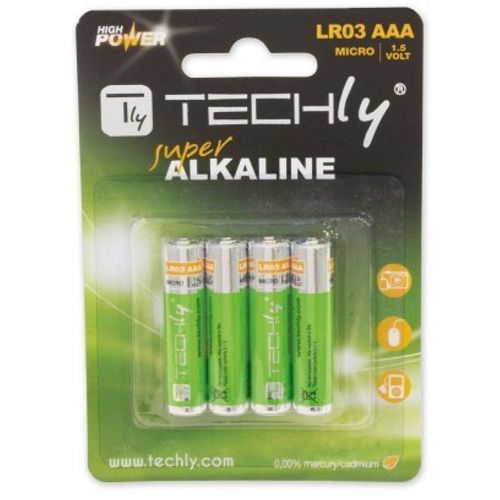 Techly baterije AAA LR-03 ALKALINE / 4 kom slika 1