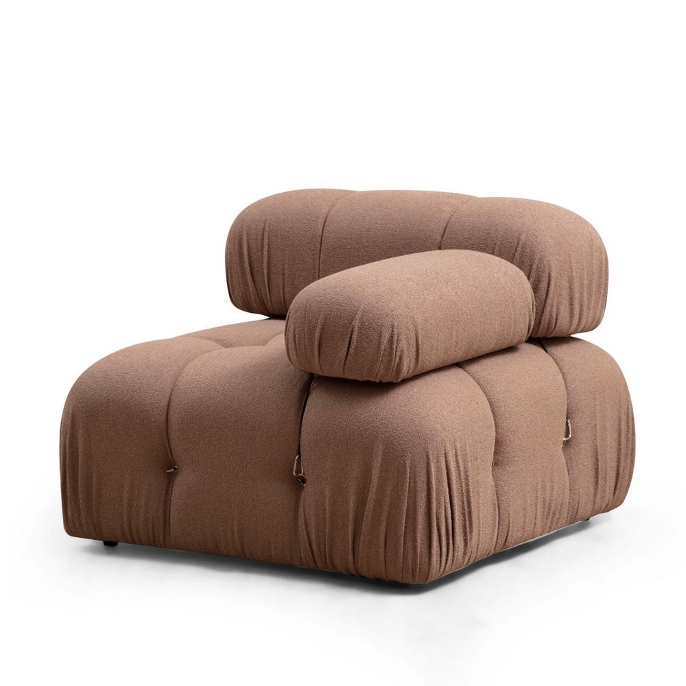 Bubble 1R - Smeđi Bouclette Sofa za Jednu Osobu slika 1